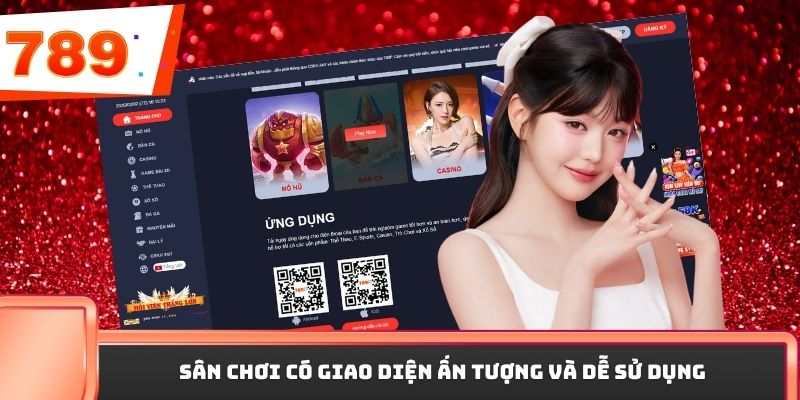 Sân chơi có giao diện ấn tượng và dễ sử dụng